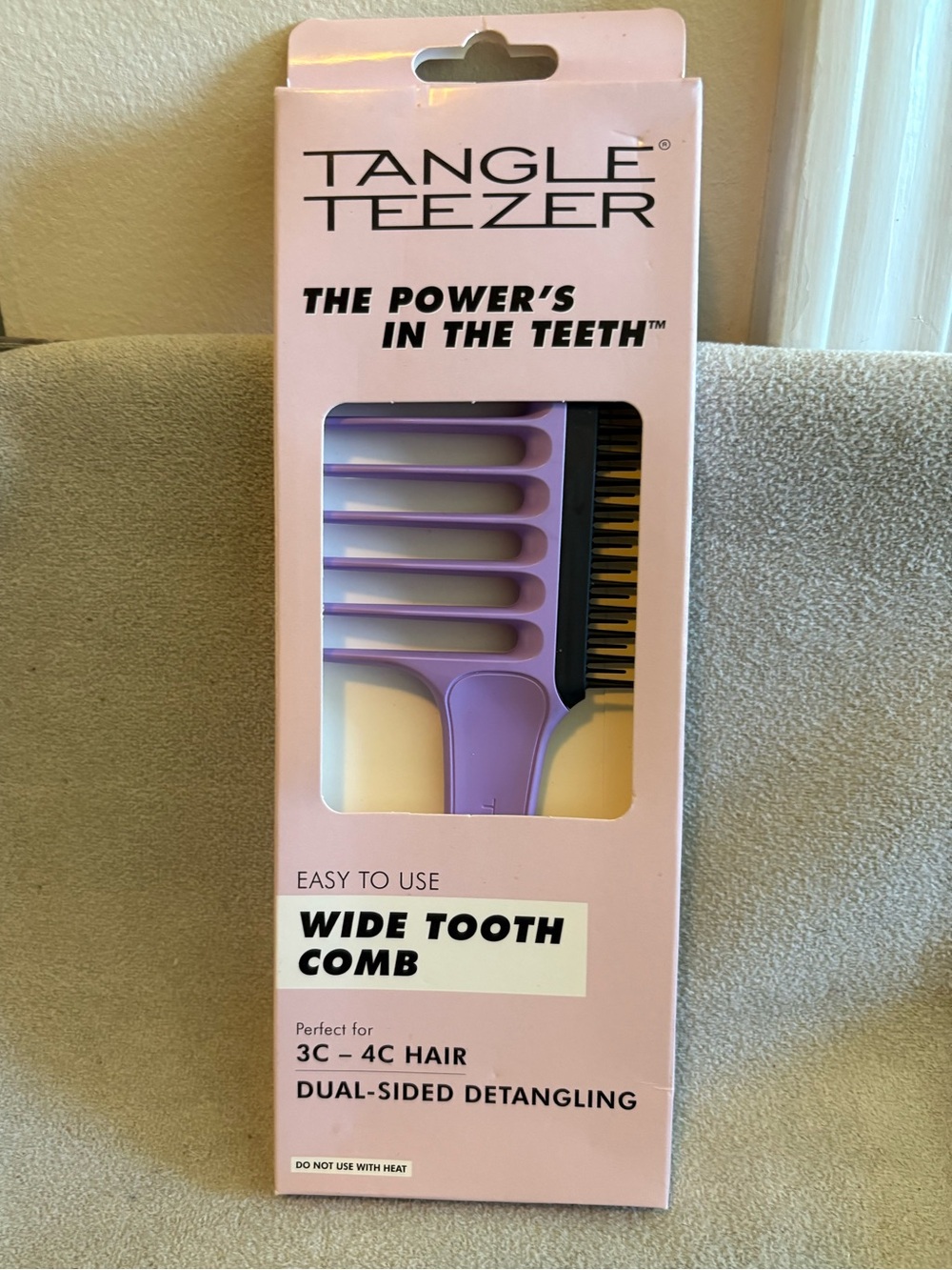 Tangle Teezer The Wide Tooth Comb for Curly Hair One Size Lilac Brand New in Box